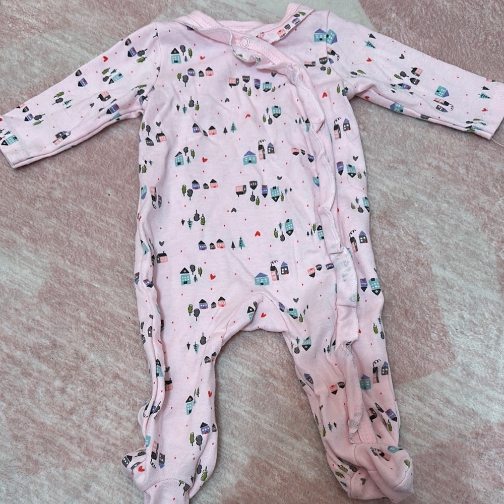 Pink Kids One Piece with Cute Print